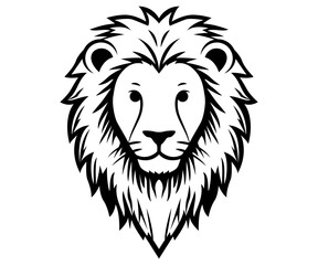 Lion head mascot logo k hand drawn minimalist illustration