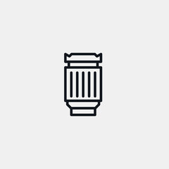 Camera lens icon flat vector design