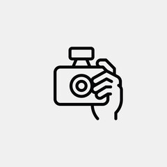 Photography icon flat vector design