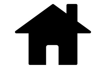 モノクロのホームボタンのアイコン