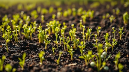 Lush Alfalfa Field on Black Soil - AI Photo