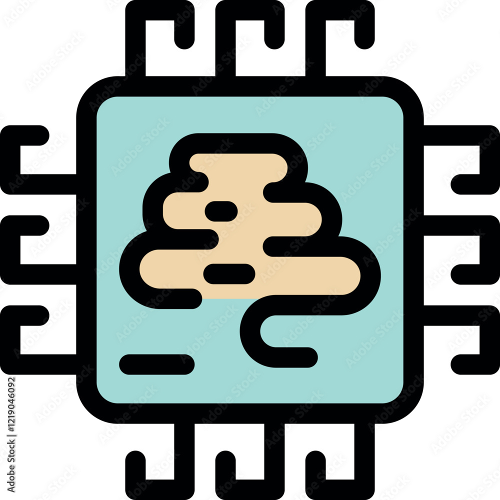 Poster cpu is processing data showing a snake symbol representing a cyber attack, malware or ransomware