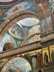 Abkhazia, New Athos. September 26, 2024. View of the New Athos Monastery view from inside. Mobile...