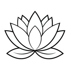 vector line art flower design 