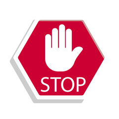 Obraz premium flat design Stop do not enter signage