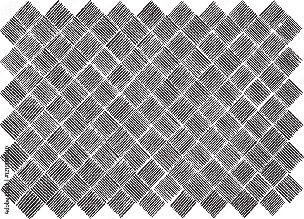 Poster monochrome texture composed of irregular graphic elements. linear uneven grunge background. abstract