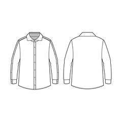 long sleeve shirt design for men vector template design
