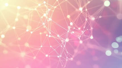 Abstract network connections in pastel tones