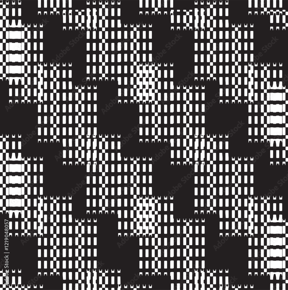 Poster black and white tileable pattern. grunge worn damask pattern design. distressed fabric texture. over