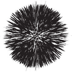 Obraz premium Circular starburst explosion texture. Distressed uneven grunge background. Abstract vector illustration. Overlay to create interesting effect and depth. Isolated on white background.
