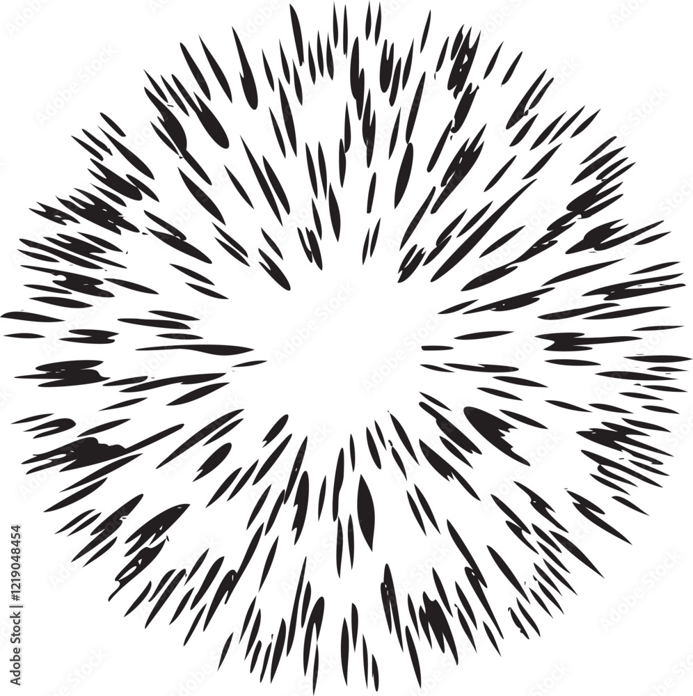 Poster circular starburst explosion texture. distressed uneven grunge background. abstract vector illustrat