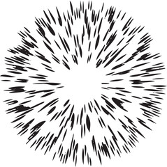 Circular starburst explosion texture. Distressed uneven grunge background. Abstract vector illustration. Overlay to create interesting effect and depth. Isolated on white background.