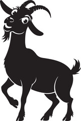 Goat silhouette illustration vector .