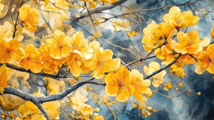 Yellow Flowers Tree