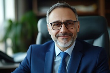 Fototapeta premium Businessman sitting in chair