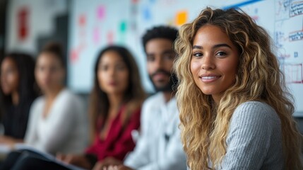 Obraz premium Engaged young professionals in collaborative meeting