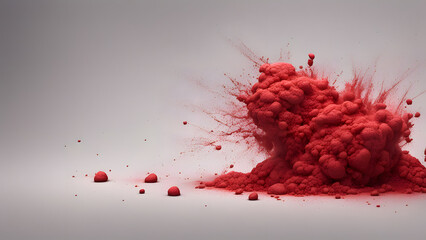 red powder exploding