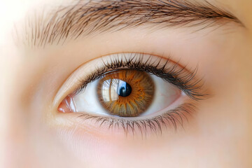 Obraz premium Detailed Portrait of Healthy Eye in Natural Light