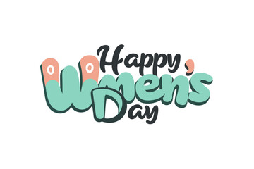 happy Women's Day   lettering