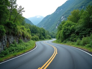 Fototapeta premium mountain road in the mountains