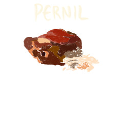Hand Drawn Traditional Food And Signature Food