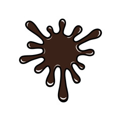 molten chocolate splatter vector illustration melted chocolate liquid