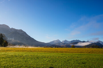 Fall scenery in the German Alps around Füssen