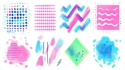 Obraz premium Vibrant abstract patterns created in bright colors with dynamic shapes