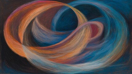 Abstract Swirling Pastel Colors Painting Artwork