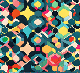 Obraz premium Abstract wallpaper colorful design, shapes and textures, color background.Modern abstract bright amazing.generative ai