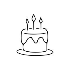 birthday cake with candles