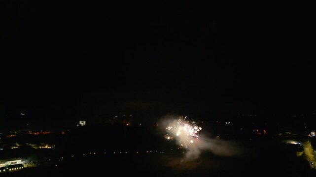 
109 / 5.000
Epiphany Night. Traditional Epiphany Fireworks in Friuli and Fireworks Show. Cassacco