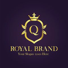Luxury Gold Monogram Logo - Letter Q