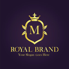 Luxury Gold Monogram Logo - Letter M

