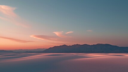 Obraz premium Breathtaking Sunrise Over Mountain Range Scenic Landscape Aerial View Tranquil Environment Natural Beauty