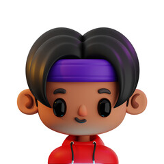 Male 3d Avatar With Headband