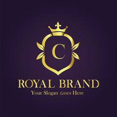 Luxury Gold Monogram Logo Letter C