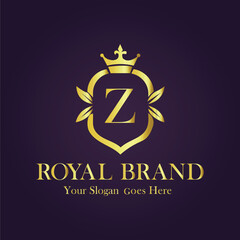Luxury Gold Monogram Logo Letter Z