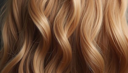 Fototapeta premium Gorgeous Honey Blonde Wavy Hair Texture Closeup