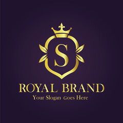Luxury Gold Monogram Logo Letter S