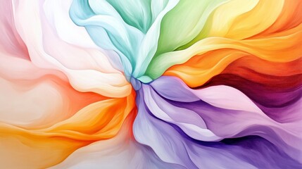 Obraz premium Abstract Colorful Swirls in Soft Pastels and Vibrant Hues