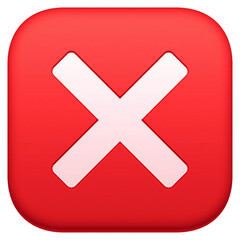 Fototapeta premium Red X Emoji 