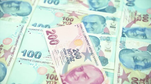 Turkish Lira economic indicators stacked on top of each other
