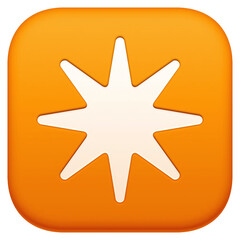 Obraz premium Eight-Pointed Star Emoji 