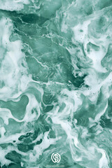 Obraz premium Natural marble texture, Green and White Italian Marble background, abstract granite stone surface