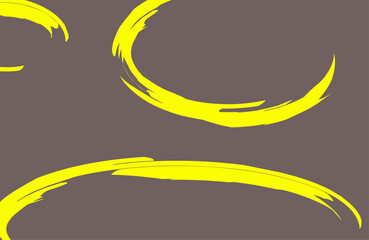 yellow thick brush strokes with spray texture. Vintage template with hand drawn broken edges, banner. Rough thick brush stroke texture with small dots. Retro vector background for poster.