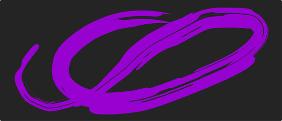 thick purple brush strokes with spray texture. Vintage template with hand drawn broken edges, banner. Rough thick brush stroke texture with small dots. Retro vector background for poster.