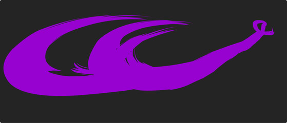 thick purple brush strokes with spray texture. Vintage template with hand drawn broken edges, banner. Rough thick brush stroke texture with small dots. Retro vector background for poster.