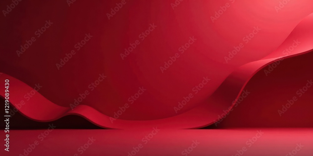 Aufkleber abstract crimson wave background elegant, smooth curves create a modern and sophisticated design for