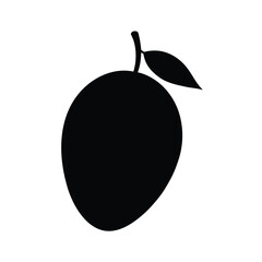 Fototapeta premium silhouette of a mango vector image illustration and artwork on white background